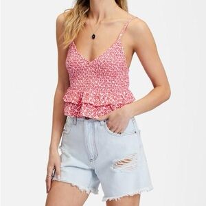 Billabong v neck tank top in floral print
